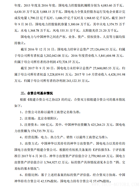 【電廠】中國(guó)神華與國(guó)電電力將組建合資公司 裝機(jī)超8000萬(wàn)千瓦 行業(yè)資訊 第5張 【電廠】中國(guó)神華與國(guó)電電力將組建合資公司 裝機(jī)超8000萬(wàn)千瓦 - TECO東元電機(jī) | 變頻器·伺服電機(jī)·減速機(jī)·電機(jī)解決方案