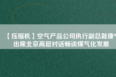 【壓縮機】空氣產品公司執(zhí)行副總裁康寧出席北京高層對話暢談煤氣化發(fā)展