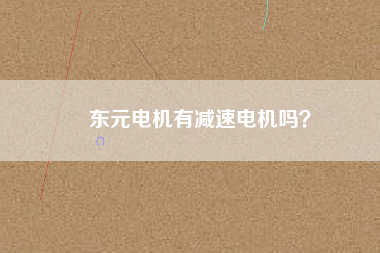 東元電機(jī)有減速電機(jī)嗎？