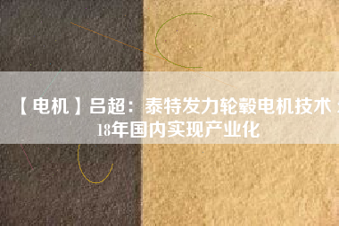 【電機】呂超：泰特發(fā)力輪轂電機技術(shù) 2018年國內(nèi)實現(xiàn)產(chǎn)業(yè)化 - TECO東元電機 | 變頻器·伺服電機·減速機·電機解決方案
