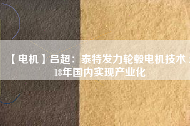 【電機】呂超：泰特發(fā)力輪轂電機技術(shù) 2018年國內(nèi)實現(xiàn)產(chǎn)業(yè)化 - TECO東元電機 | 變頻器·伺服電機·減速機·電機解決方案