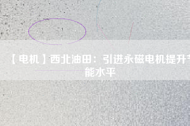 【電機】西北油田:引進(jìn)永磁電機提升節(jié)能水平 - TECO東元電機 | 變頻器·伺服電機·減速機·電機解決方案