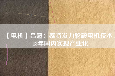 【電機】呂超：泰特發(fā)力輪轂電機技術(shù) 2018年國內(nèi)實現(xiàn)產(chǎn)業(yè)化 - TECO東元電機 | 變頻器·伺服電機·減速機·電機解決方案