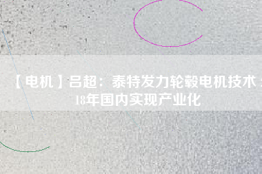 【電機】呂超：泰特發(fā)力輪轂電機技術(shù) 2018年國內(nèi)實現(xiàn)產(chǎn)業(yè)化 - TECO東元電機 | 變頻器·伺服電機·減速機·電機解決方案