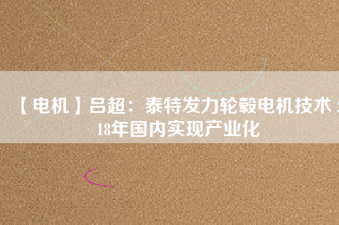 【電機】呂超：泰特發(fā)力輪轂電機技術(shù) 2018年國內(nèi)實現(xiàn)產(chǎn)業(yè)化 - TECO東元電機 | 變頻器·伺服電機·減速機·電機解決方案