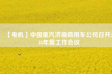 【電機(jī)】中國重汽濟(jì)南商用車公司召開2018年度工作會(huì)議 - TECO東元電機(jī) | 變頻器·伺服電機(jī)·減速機(jī)·電機(jī)解決方案