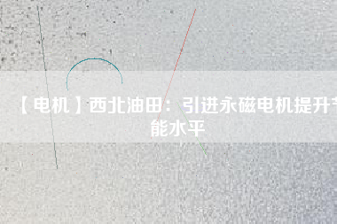【電機】西北油田:引進(jìn)永磁電機提升節(jié)能水平 - TECO東元電機 | 變頻器·伺服電機·減速機·電機解決方案