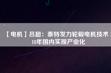 【電機】呂超：泰特發(fā)力輪轂電機技術(shù) 2018年國內(nèi)實現(xiàn)產(chǎn)業(yè)化 - TECO東元電機 | 變頻器·伺服電機·減速機·電機解決方案