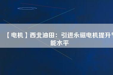 【電機】西北油田:引進(jìn)永磁電機提升節(jié)能水平 - TECO東元電機 | 變頻器·伺服電機·減速機·電機解決方案