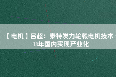 【電機】呂超：泰特發(fā)力輪轂電機技術(shù) 2018年國內(nèi)實現(xiàn)產(chǎn)業(yè)化 - TECO東元電機 | 變頻器·伺服電機·減速機·電機解決方案