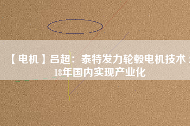 【電機】呂超：泰特發(fā)力輪轂電機技術(shù) 2018年國內(nèi)實現(xiàn)產(chǎn)業(yè)化 - TECO東元電機 | 變頻器·伺服電機·減速機·電機解決方案