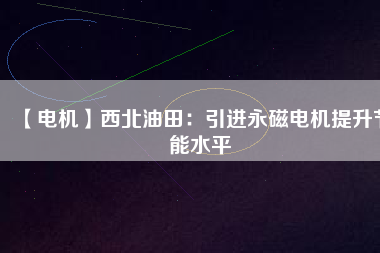 【電機】西北油田:引進(jìn)永磁電機提升節(jié)能水平 - TECO東元電機 | 變頻器·伺服電機·減速機·電機解決方案