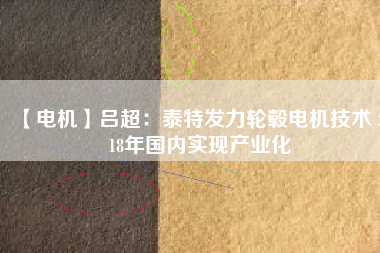 【電機】呂超：泰特發(fā)力輪轂電機技術(shù) 2018年國內(nèi)實現(xiàn)產(chǎn)業(yè)化 - TECO東元電機 | 變頻器·伺服電機·減速機·電機解決方案