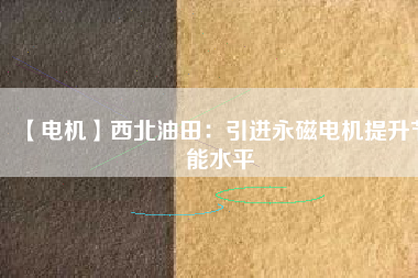 【電機】西北油田:引進(jìn)永磁電機提升節(jié)能水平 - TECO東元電機 | 變頻器·伺服電機·減速機·電機解決方案