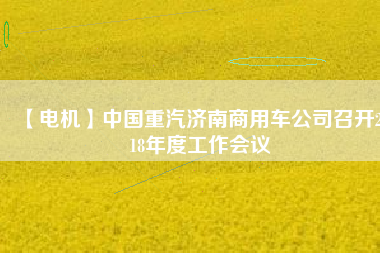 【電機(jī)】中國重汽濟(jì)南商用車公司召開2018年度工作會(huì)議 - TECO東元電機(jī) | 變頻器·伺服電機(jī)·減速機(jī)·電機(jī)解決方案