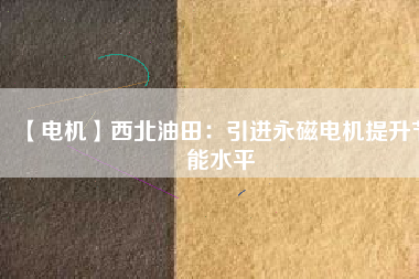 【電機】西北油田:引進(jìn)永磁電機提升節(jié)能水平 - TECO東元電機 | 變頻器·伺服電機·減速機·電機解決方案
