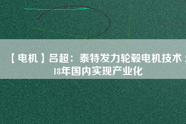 【電機】呂超：泰特發(fā)力輪轂電機技術(shù) 2018年國內(nèi)實現(xiàn)產(chǎn)業(yè)化 - TECO東元電機 | 變頻器·伺服電機·減速機·電機解決方案