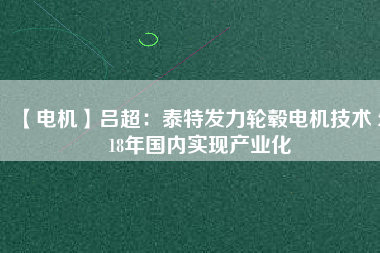 【電機】呂超：泰特發(fā)力輪轂電機技術(shù) 2018年國內(nèi)實現(xiàn)產(chǎn)業(yè)化 - TECO東元電機 | 變頻器·伺服電機·減速機·電機解決方案
