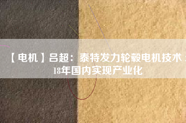 【電機】呂超：泰特發(fā)力輪轂電機技術(shù) 2018年國內(nèi)實現(xiàn)產(chǎn)業(yè)化 - TECO東元電機 | 變頻器·伺服電機·減速機·電機解決方案