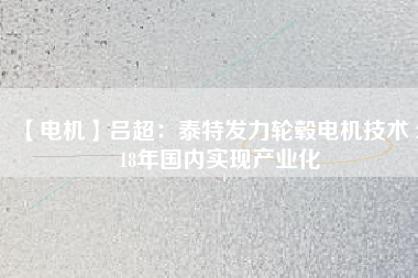 【電機】呂超：泰特發(fā)力輪轂電機技術(shù) 2018年國內(nèi)實現(xiàn)產(chǎn)業(yè)化 - TECO東元電機 | 變頻器·伺服電機·減速機·電機解決方案