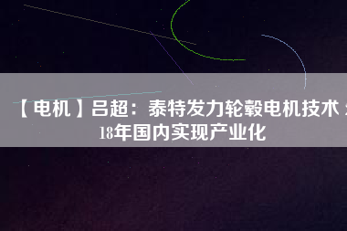 【電機】呂超：泰特發(fā)力輪轂電機技術(shù) 2018年國內(nèi)實現(xiàn)產(chǎn)業(yè)化 - TECO東元電機 | 變頻器·伺服電機·減速機·電機解決方案
