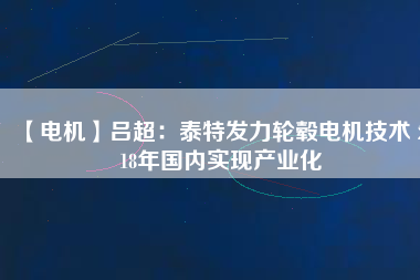 【電機】呂超：泰特發(fā)力輪轂電機技術(shù) 2018年國內(nèi)實現(xiàn)產(chǎn)業(yè)化 - TECO東元電機 | 變頻器·伺服電機·減速機·電機解決方案