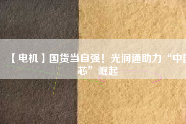 【電機】國貨當(dāng)自強！光潤通助力“中國芯”崛起 - TECO東元電機 | 變頻器·伺服電機·減速機·電機解決方案