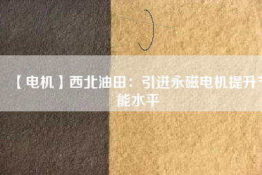 【電機】西北油田:引進(jìn)永磁電機提升節(jié)能水平 - TECO東元電機 | 變頻器·伺服電機·減速機·電機解決方案