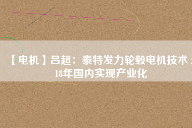 【電機】呂超：泰特發(fā)力輪轂電機技術(shù) 2018年國內(nèi)實現(xiàn)產(chǎn)業(yè)化 - TECO東元電機 | 變頻器·伺服電機·減速機·電機解決方案
