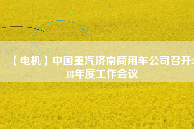 【電機(jī)】中國重汽濟(jì)南商用車公司召開2018年度工作會(huì)議 - TECO東元電機(jī) | 變頻器·伺服電機(jī)·減速機(jī)·電機(jī)解決方案