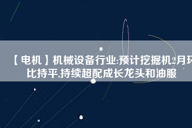 【電機(jī)】機(jī)械設(shè)備行業(yè):預(yù)計(jì)挖掘機(jī)2月環(huán)比持平,持續(xù)超配成長(zhǎng)龍頭和油服 - TECO東元電機(jī) | 變頻器·伺服電機(jī)·減速機(jī)·電機(jī)解決方案
