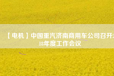 【電機(jī)】中國重汽濟(jì)南商用車公司召開2018年度工作會(huì)議 - TECO東元電機(jī) | 變頻器·伺服電機(jī)·減速機(jī)·電機(jī)解決方案