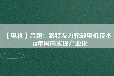 【電機】呂超：泰特發(fā)力輪轂電機技術(shù) 2018年國內(nèi)實現(xiàn)產(chǎn)業(yè)化 - TECO東元電機 | 變頻器·伺服電機·減速機·電機解決方案