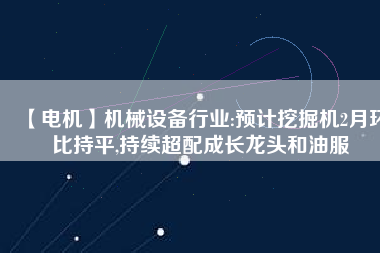 【電機(jī)】機(jī)械設(shè)備行業(yè):預(yù)計(jì)挖掘機(jī)2月環(huán)比持平,持續(xù)超配成長(zhǎng)龍頭和油服 - TECO東元電機(jī) | 變頻器·伺服電機(jī)·減速機(jī)·電機(jī)解決方案