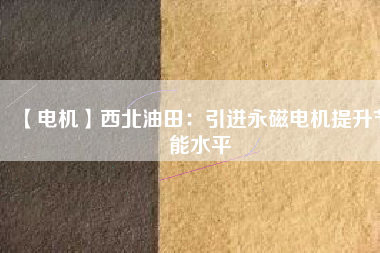 【電機】西北油田:引進(jìn)永磁電機提升節(jié)能水平 - TECO東元電機 | 變頻器·伺服電機·減速機·電機解決方案