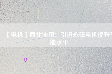 【電機】西北油田:引進(jìn)永磁電機提升節(jié)能水平 - TECO東元電機 | 變頻器·伺服電機·減速機·電機解決方案