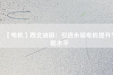 【電機】西北油田:引進(jìn)永磁電機提升節(jié)能水平 - TECO東元電機 | 變頻器·伺服電機·減速機·電機解決方案