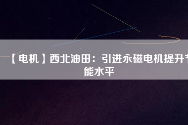 【電機】西北油田:引進(jìn)永磁電機提升節(jié)能水平 - TECO東元電機 | 變頻器·伺服電機·減速機·電機解決方案
