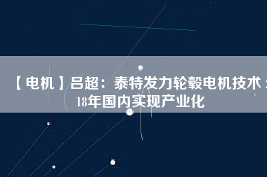 【電機】呂超：泰特發(fā)力輪轂電機技術(shù) 2018年國內(nèi)實現(xiàn)產(chǎn)業(yè)化 - TECO東元電機 | 變頻器·伺服電機·減速機·電機解決方案