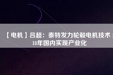 【電機】呂超：泰特發(fā)力輪轂電機技術(shù) 2018年國內(nèi)實現(xiàn)產(chǎn)業(yè)化 - TECO東元電機 | 變頻器·伺服電機·減速機·電機解決方案
