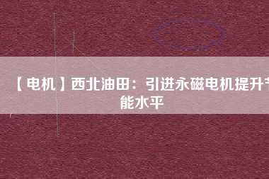 【電機】西北油田:引進(jìn)永磁電機提升節(jié)能水平 - TECO東元電機 | 變頻器·伺服電機·減速機·電機解決方案