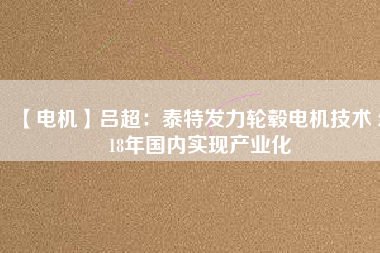 【電機】呂超：泰特發(fā)力輪轂電機技術(shù) 2018年國內(nèi)實現(xiàn)產(chǎn)業(yè)化 - TECO東元電機 | 變頻器·伺服電機·減速機·電機解決方案