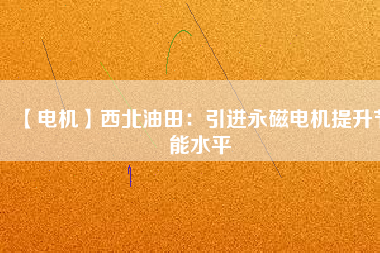 【電機】西北油田:引進(jìn)永磁電機提升節(jié)能水平 - TECO東元電機 | 變頻器·伺服電機·減速機·電機解決方案