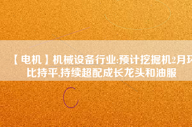【電機(jī)】機(jī)械設(shè)備行業(yè):預(yù)計(jì)挖掘機(jī)2月環(huán)比持平,持續(xù)超配成長(zhǎng)龍頭和油服 - TECO東元電機(jī) | 變頻器·伺服電機(jī)·減速機(jī)·電機(jī)解決方案