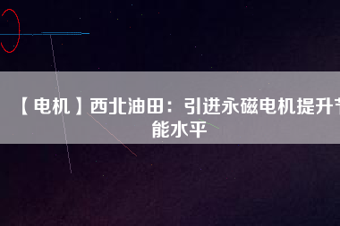 【電機】西北油田:引進(jìn)永磁電機提升節(jié)能水平 - TECO東元電機 | 變頻器·伺服電機·減速機·電機解決方案